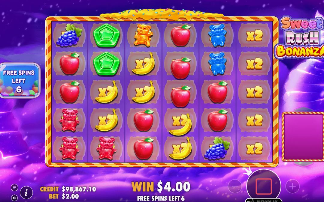 Free Spins, bonusläget på spelplanen