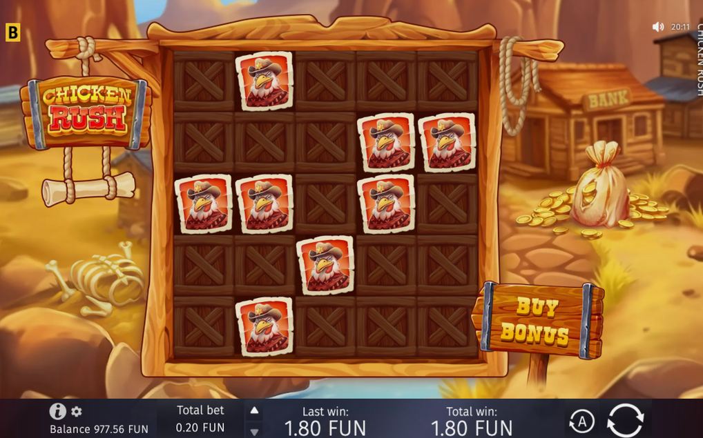 Multiplikatorrutor i lådorna under en pågående Free Spins-runda.